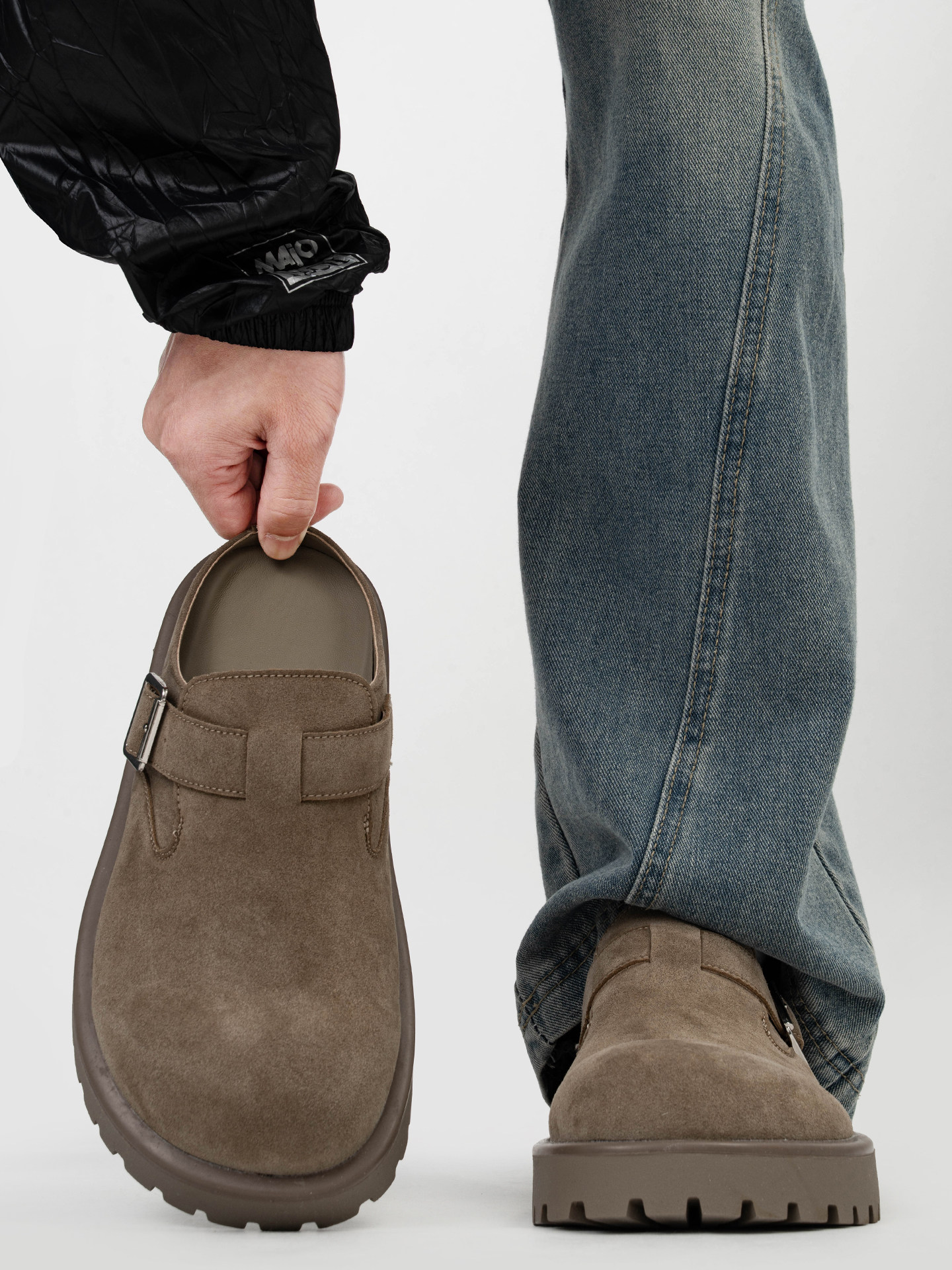 Buckled Suede Platform Mules Buckled Suede Platform Mules